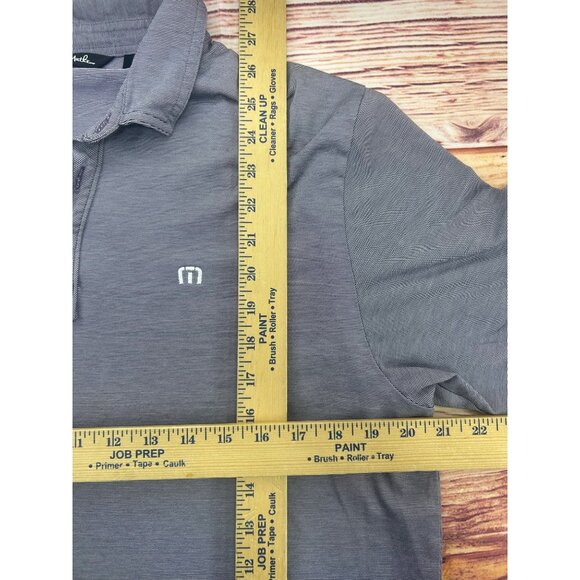 Travis Mathew Mens Gray Pima Cotton Blend Polo Large - Picture 7 of 7